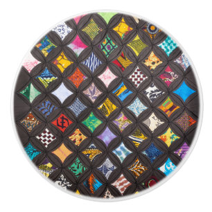 Bouton De Porte En Céramique Décor de fenêtre de la cathédrale