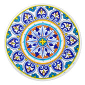 Bouton De Porte En Céramique Decorative Italian Antico Deruta Elegance (Devant)