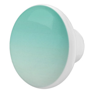 Bouton De Porte En Céramique dégradé vert menthe