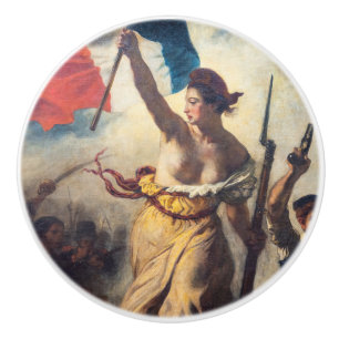 Bouton De Porte En Céramique Delacroix - La Liberté guidant le peuple Gros plan