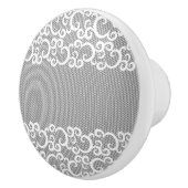 Bouton De Porte En Céramique Dentelle 1 (Droite)