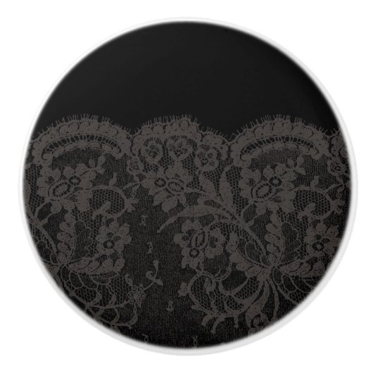 Bouton De Porte En Céramique Dentelle 2 (Devant)