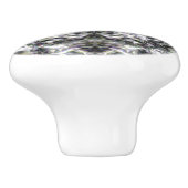 Bouton De Porte En Céramique Dentelle argentée (Côté)