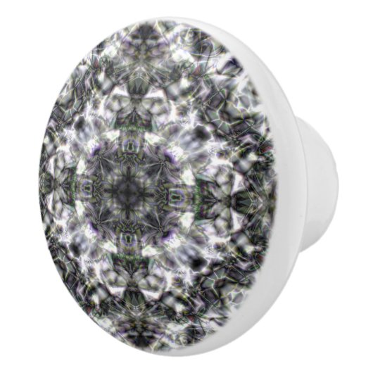 Bouton De Porte En Céramique Dentelle argentée (Droite)