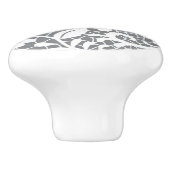 Bouton De Porte En Céramique Dentelle blanche 1 (Côté)