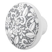 Bouton De Porte En Céramique Dentelle blanche 1 (Droite)