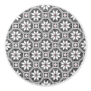 Bouton De Porte En Céramique Dentelle blanche isolée sur PERSONNALISER arrière