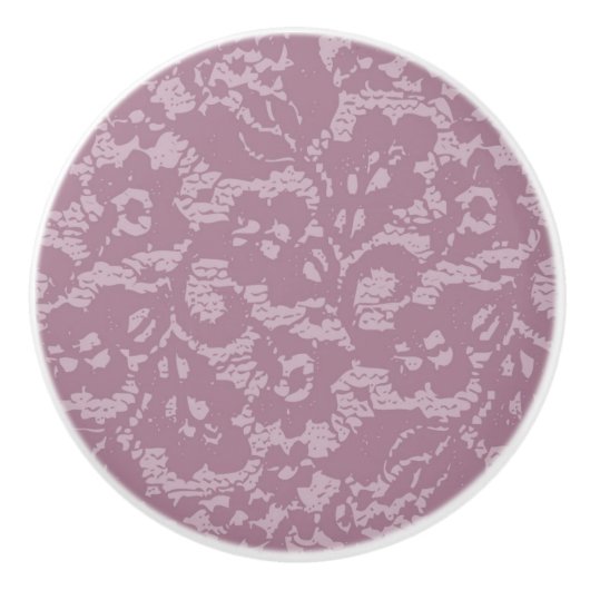 Bouton De Porte En Céramique Dentelle violette (Devant)