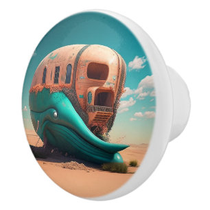Bouton De Porte En Céramique Desert whale house