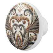 Bouton De Porte En Céramique Design baroque glamour avec Parties scintillant et (Droite)