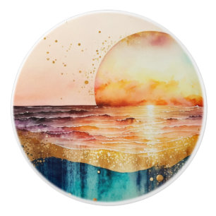 Bouton De Porte En Céramique Design de la gamme Watercolor Beach 3