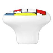 Bouton De Porte En Céramique Design de style mondrien (Côté)