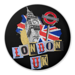 Bouton De Porte En Céramique Design de style rétro à Londres