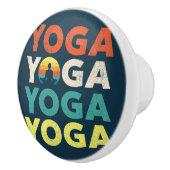 Bouton De Porte En Céramique Design de texte Yoga (Droite)