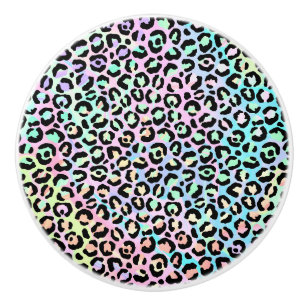 Bouton De Porte En Céramique Design Iridescendant Leopard Series 5