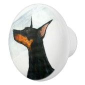 Bouton De Porte En Céramique Designer Chien (Droite)