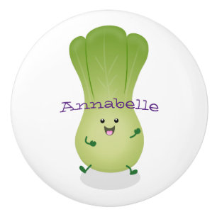 Bouton De Porte En Céramique dessin animé mignon de bok choy