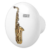Bouton De Porte En Céramique dessin animé saxophone (Droite)
