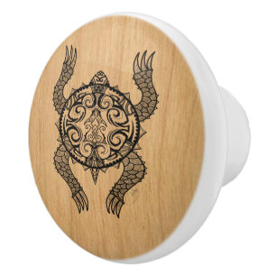 Bouton De Porte En Céramique Dessin de tortue