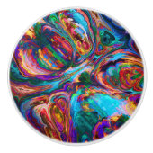 Bouton De Porte En Céramique Dessin moderne de peintures (Devant)