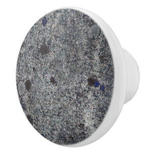 Bouton De Porte En Céramique Détails gris de bleu de granit de géologie