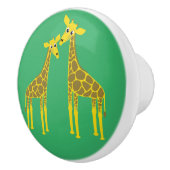 Bouton De Porte En Céramique Deux girafes (Droite)