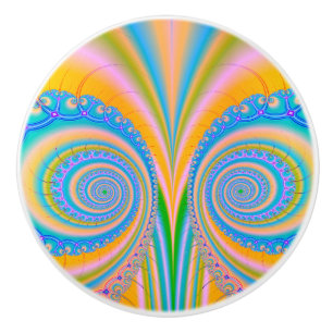 Bouton De Porte En Céramique Diamants fractal par Shirley Taylor