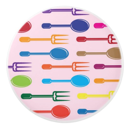 Bouton De Porte En Céramique Diner la texture (Devant)