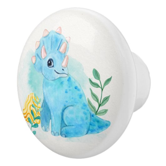 Bouton De Porte En Céramique Dinosaure (Droite)