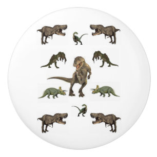 Bouton De Porte En Céramique Dinosaure Knob