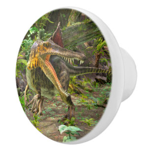 Bouton De Porte En Céramique Dinosaure Spinosaurus