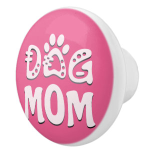 Bouton De Porte En Céramique Dog
