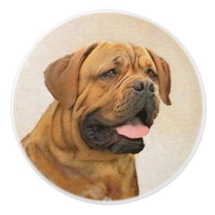 Bouton De Porte En Céramique Dogue de Bordeaux Peinture - Cute Original Chien A