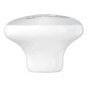 Bouton De Porte En Céramique Dolphins d'argent Monogramme Côtier (Côté)