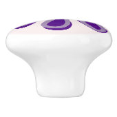 Bouton De Porte En Céramique Doodle à fleurs d'Indigo mignon (Côté)