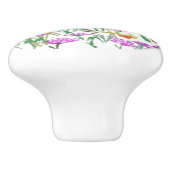 Bouton De Porte En Céramique Doodle fleur sauvage (Côté)