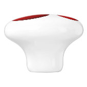 Bouton De Porte En Céramique Double Cerises rouges (Côté)