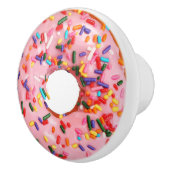 Bouton De Porte En Céramique Doughnut rose 2 molette (Droite)