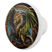 Bouton De Porte En Céramique Dragon celtique (Droite)