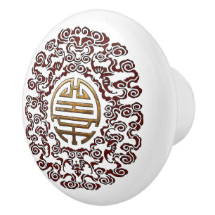 Bouton De Porte En Céramique Dragon Chakra