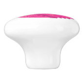 Bouton De Porte En Céramique Dragon de coeur rose chaud sur blanc (Côté)