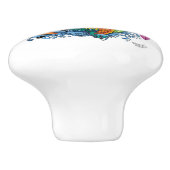 Bouton De Porte En Céramique Dragon d'eau chinois Poisson Koi (Côté)