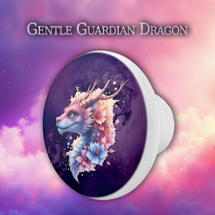 Bouton De Porte En Céramique Dragon Gardien Douceur.