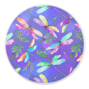 Bouton De Porte En Céramique Dragonflies magiques 2.b Ceramic Knob