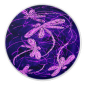 Bouton De Porte En Céramique Dragonfly Disco (Devant)