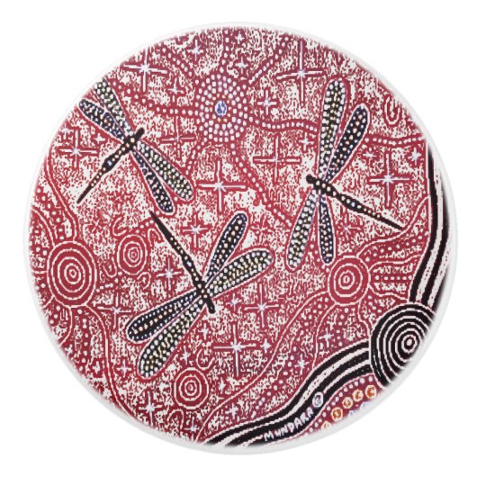 Bouton De Porte En Céramique Dragonfly Dreaming Ceramic Knob (Devant)