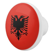 Bouton De Porte En Céramique Drapeau albanais (Droite)