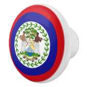 Bouton De Porte En Céramique Drapeau bélizien (Droite)