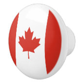 Bouton De Porte En Céramique Drapeau canadien patriotique (Droite)