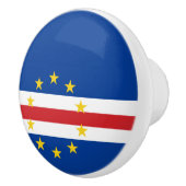 Bouton De Porte En Céramique Drapeau cap-verdien Cercle (Droite)